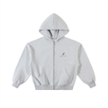 rgb(0, 0, 0) Zip Hoodie — Flower Gray