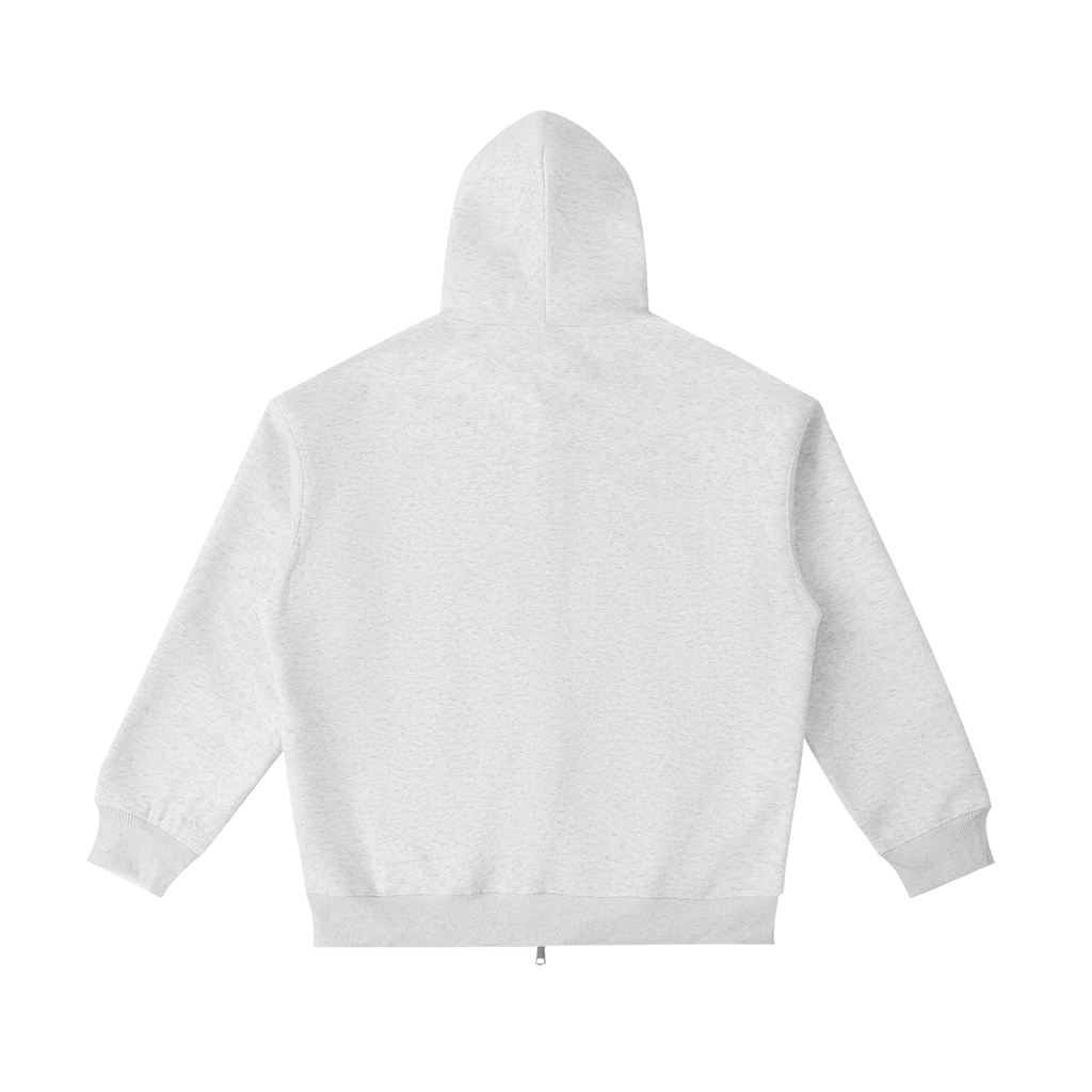 Heavyweight Zip Hoodie — Oat Gray