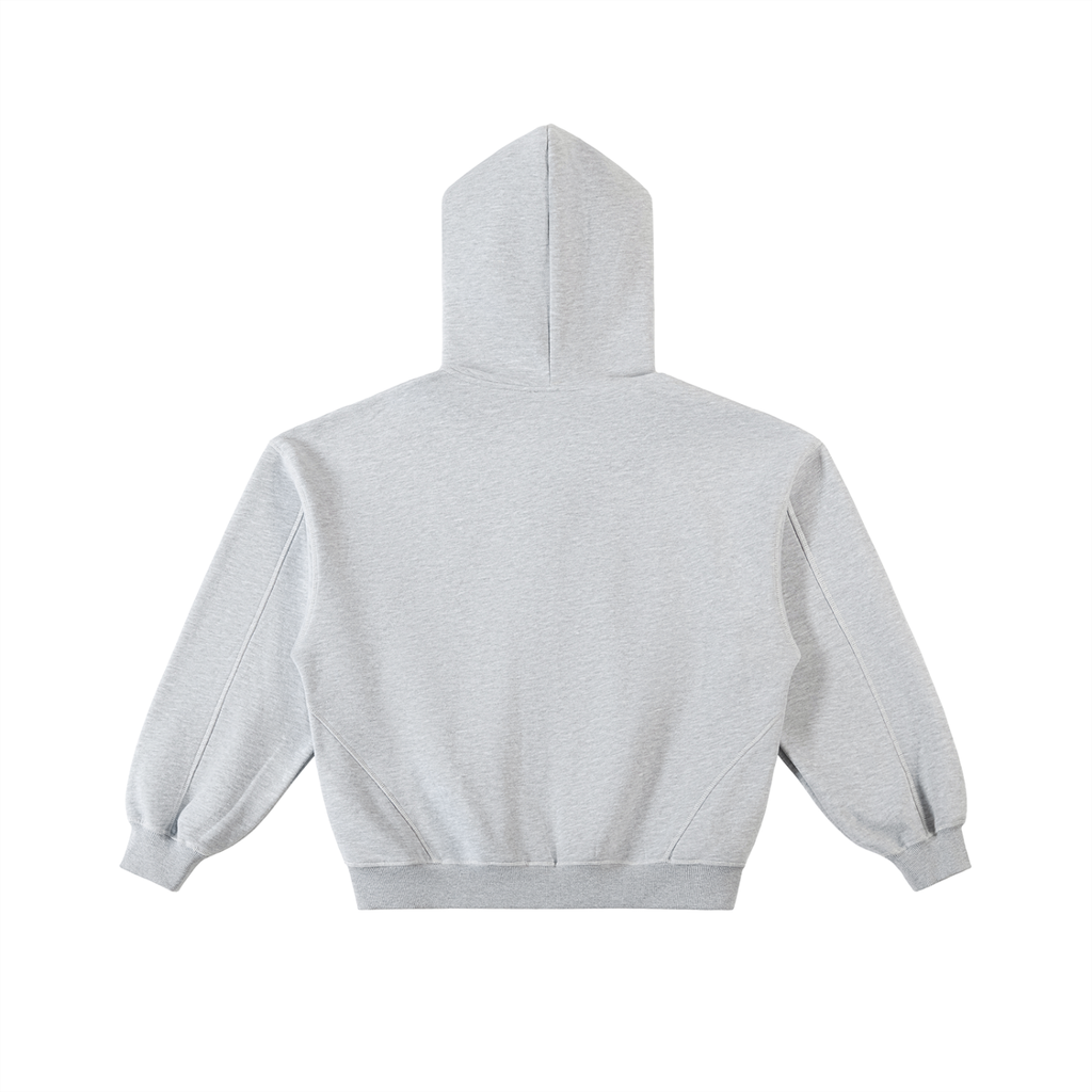 rgb(0, 0, 0) Zip Hoodie — Flower Gray