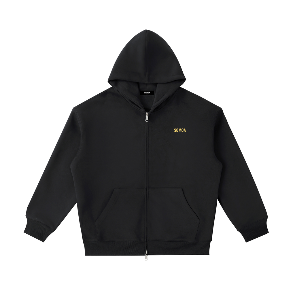 Heavyweight Zip Hoodie — Black