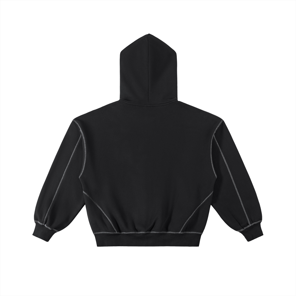 rgb(228, 213, 213) Zip Hoodie — Black