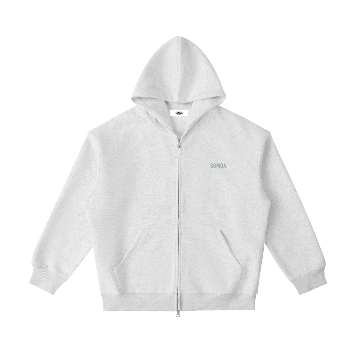 Heavyweight Zip Hoodie — Oat Gray