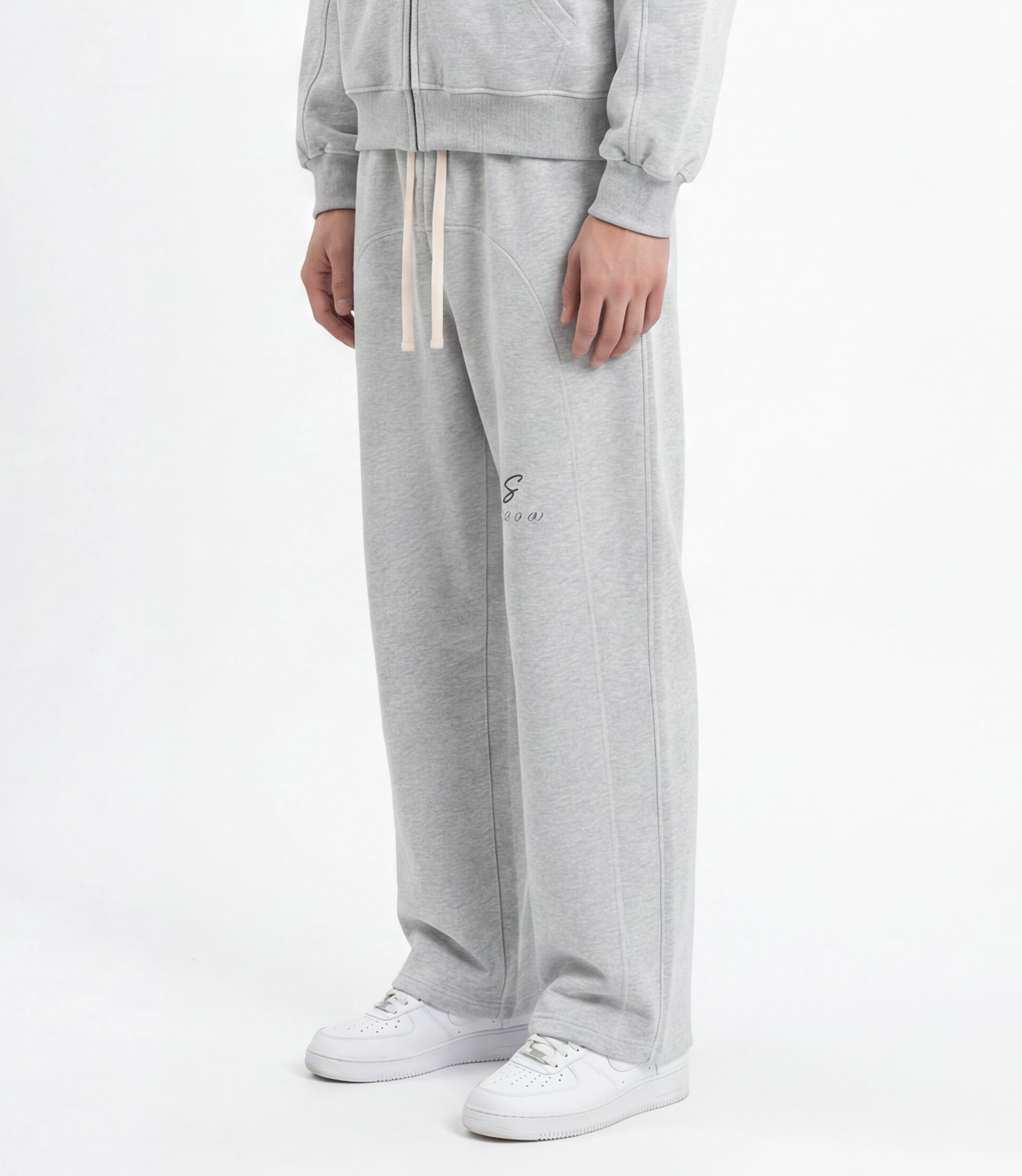 rgb(0, 0, 0) Sweatpants — Flower Gray