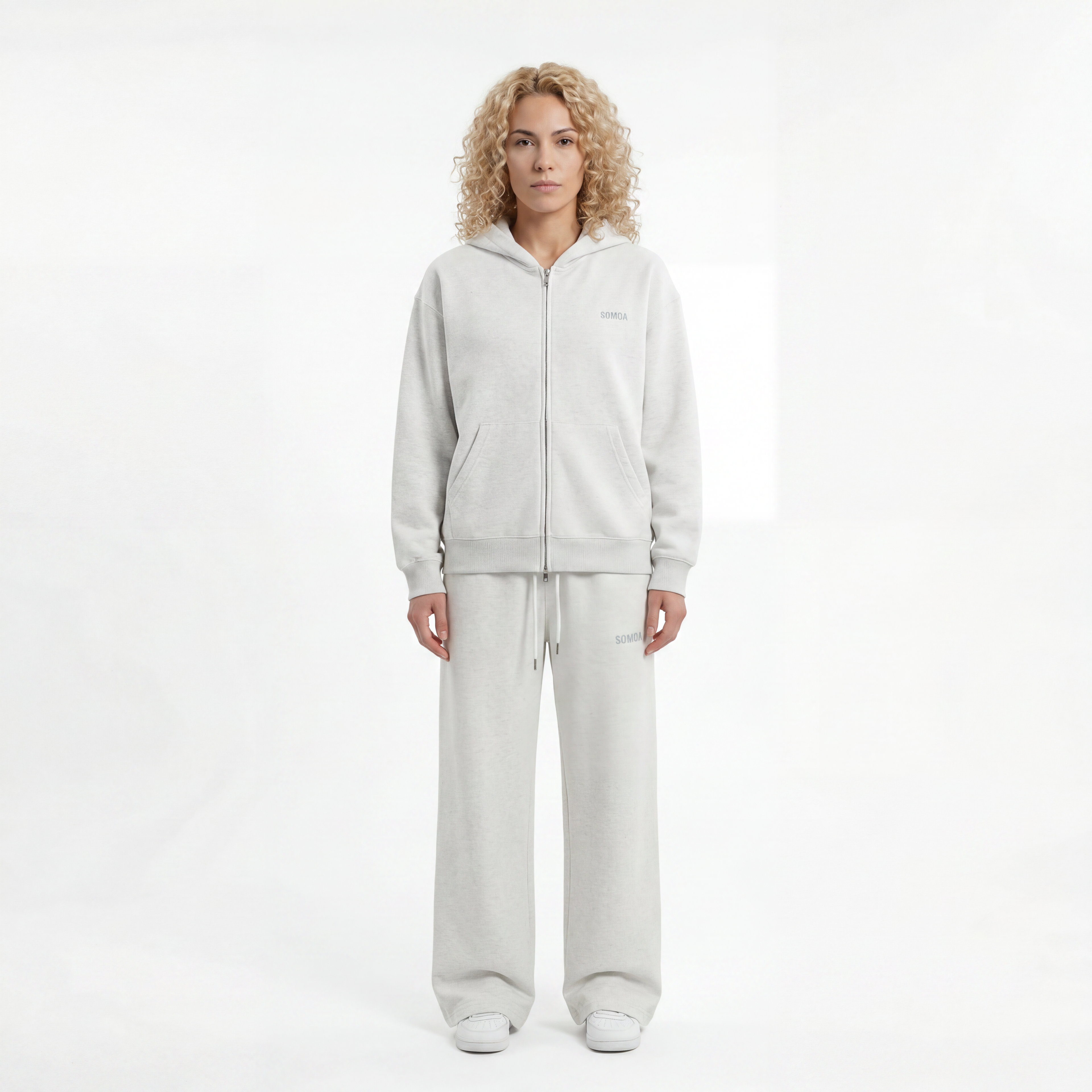 Heavyweight Zip Hoodie — Oat Gray