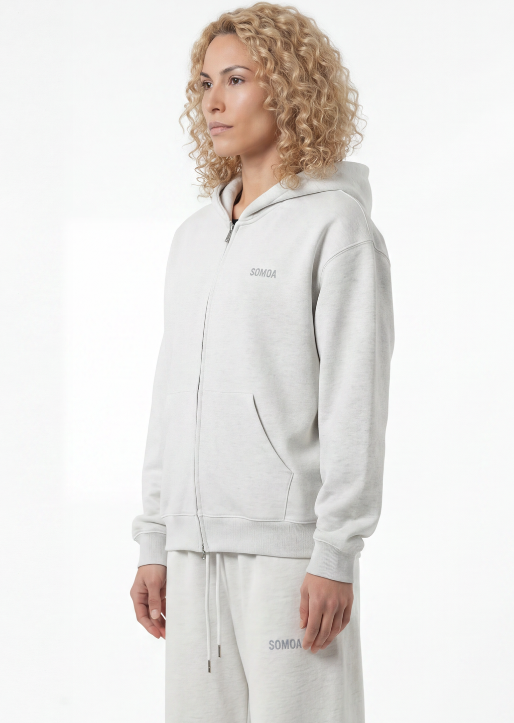 Heavyweight Zip Hoodie — Oat Gray