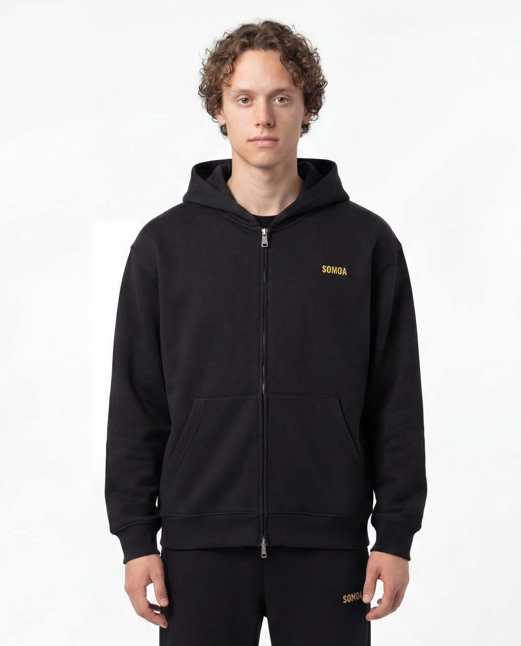 Heavyweight Zip Hoodie — Black