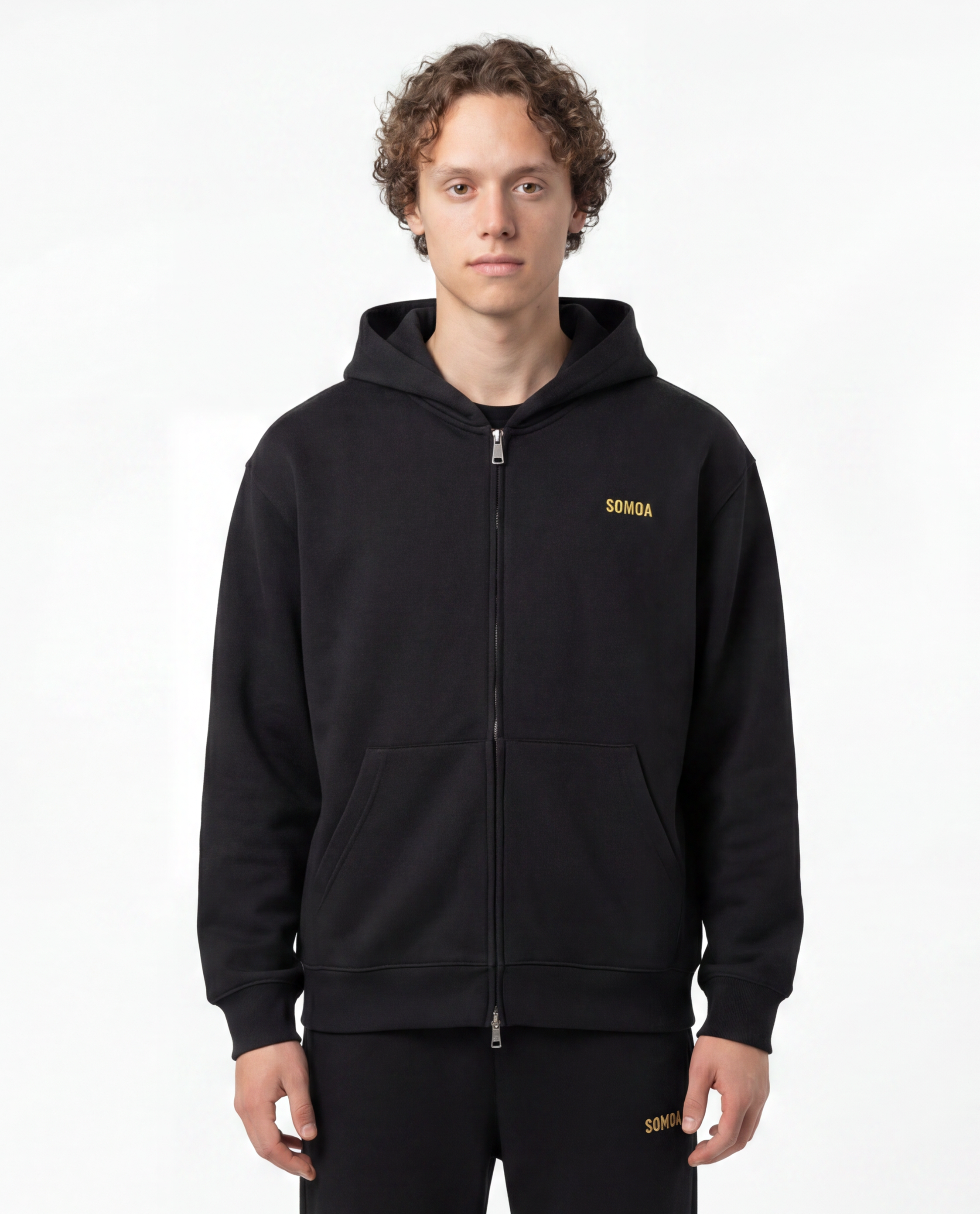 Heavyweight Zip Hoodie — Black