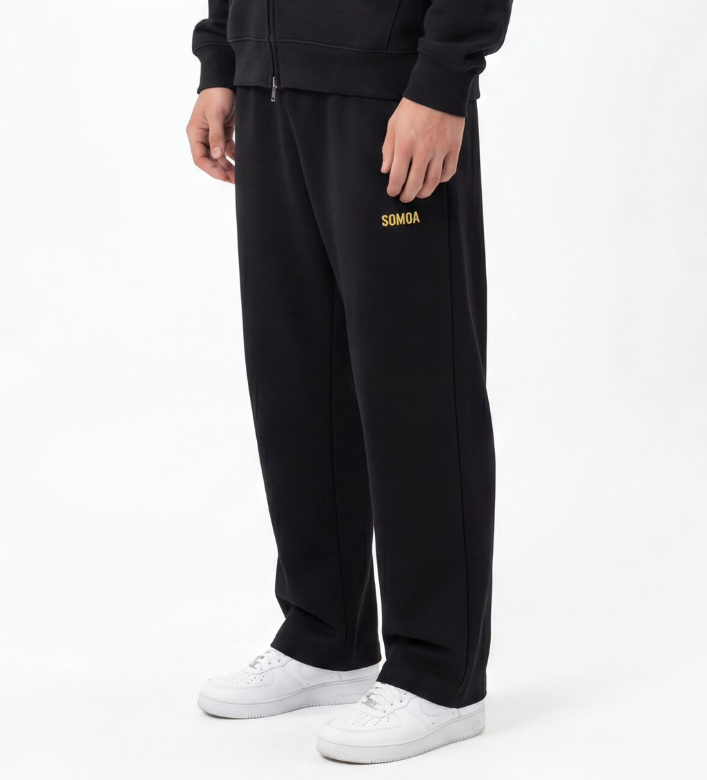 Straight-Leg Sweatpants — Black