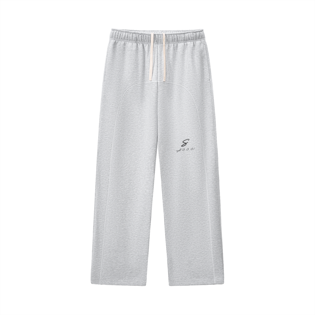 rgb(0, 0, 0) Sweatpants — Flower Gray