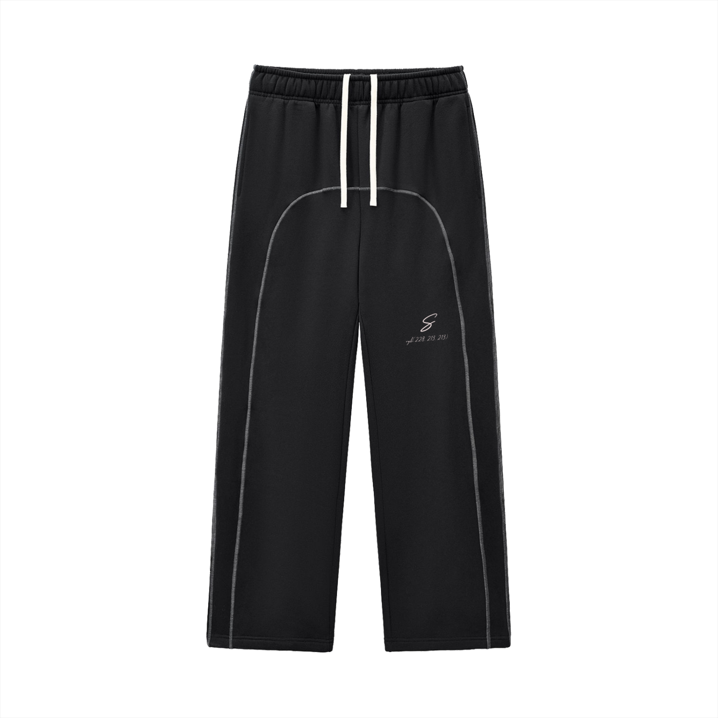 rgb(228, 213, 213) Sweatpants — Black